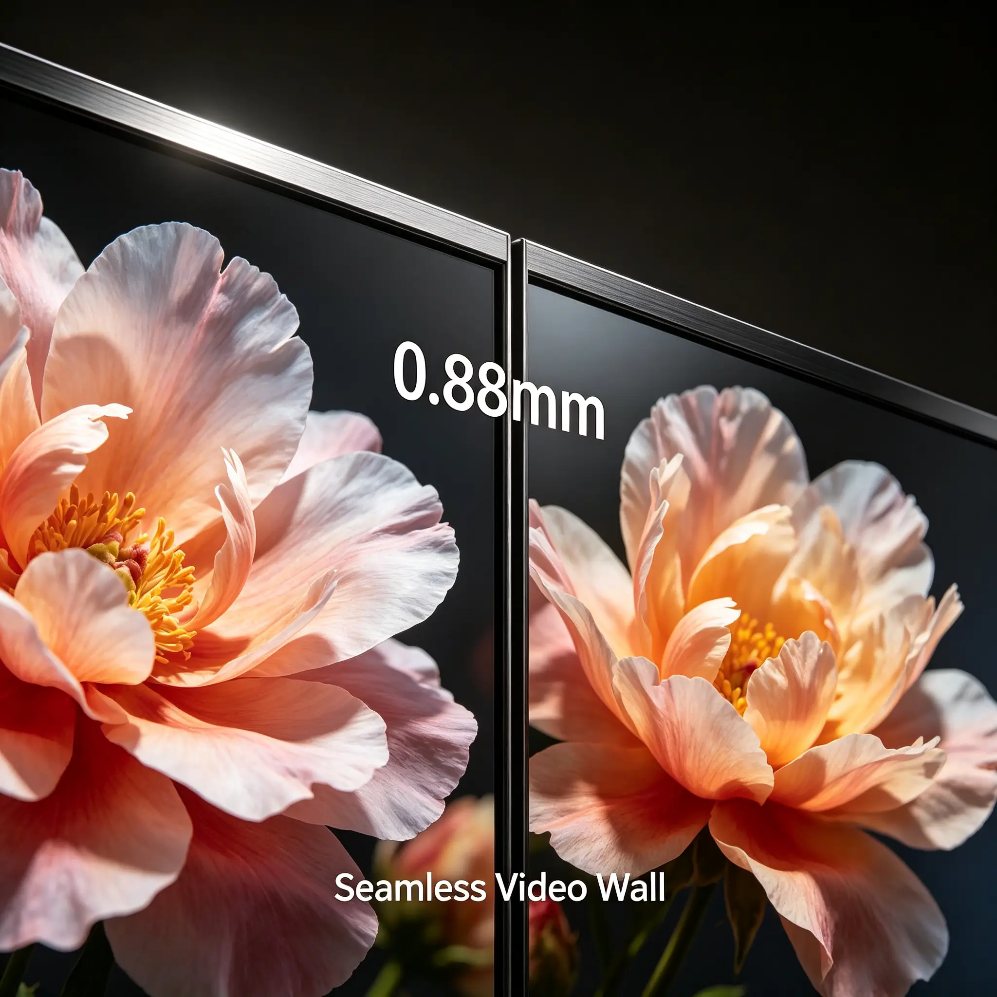 seamless lcd video wall 0.88mm bezel